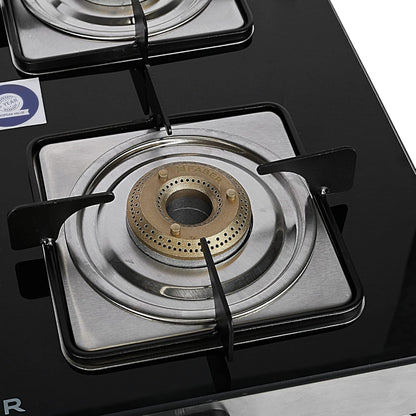 Faber Supreme Plus Glass Top Gas Stove (4 Burner, Manual Ignition)
