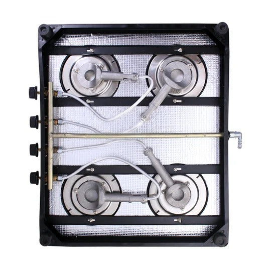 Wonderchef Ultima Glass Top Gas Stove (4 Burner, Manual Ignition)