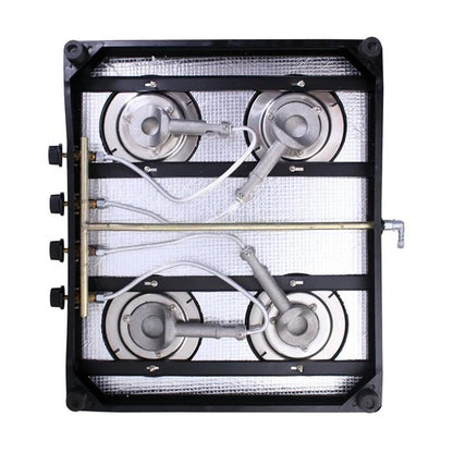 Wonderchef Ultima Glass Top Gas Stove (4 Burner, Manual Ignition)
