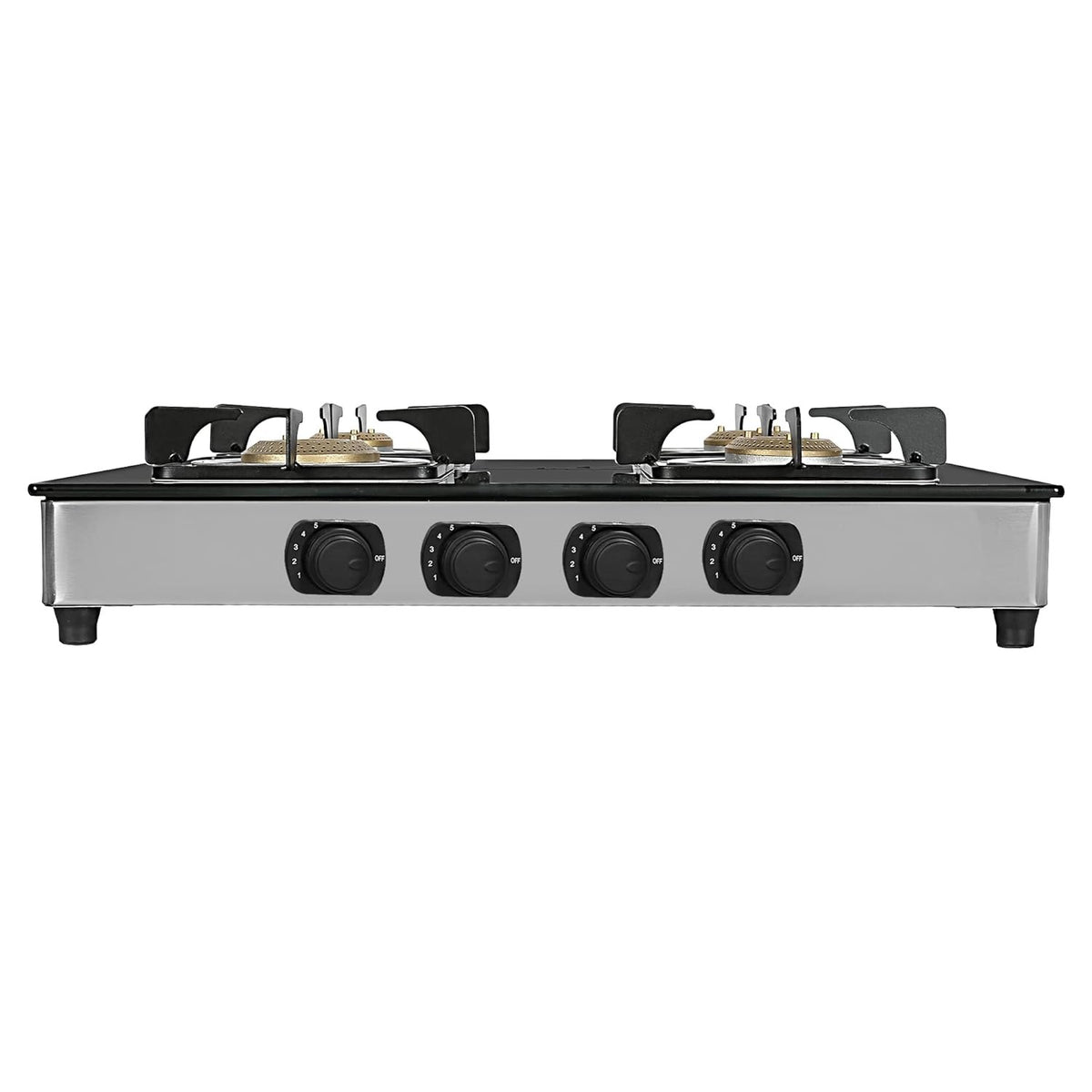 Faber Supreme Plus Glass Top Gas Stove (4 Burner, Manual Ignition)