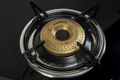 Sunshine Pulsar Glass Top Gas Stove (3 Burner, Manual Ignition)