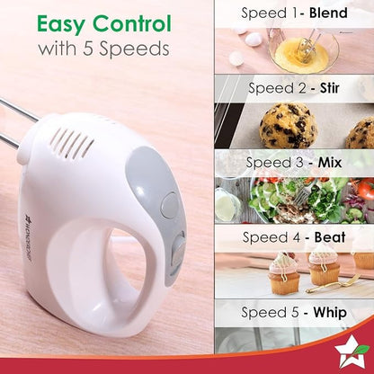 Wonderchef Ultima Plus Hand Mixer (White, 200W)