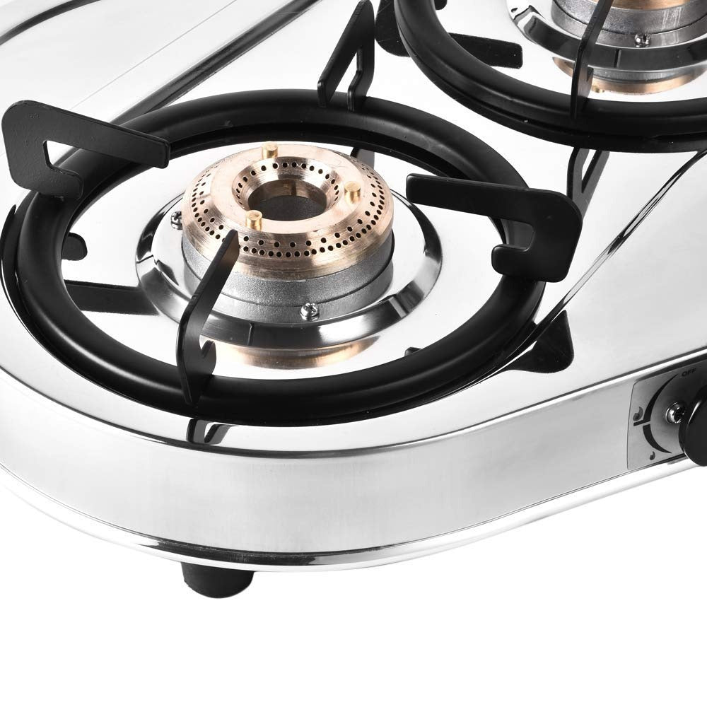 Sunflame Shakti Stainless Steel Gas Stove (3 Burner, Manual Ignition)