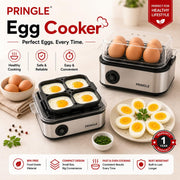 Pringle 2-in-1 Egg Boiler & Poacher (6 Egg Capacity & 4 Egg Poacher, 550W)