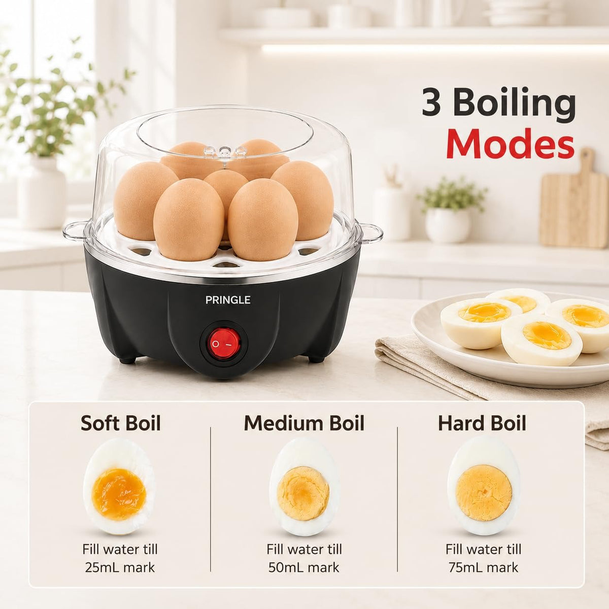 Pringle EB02 Electric Egg Boiler (7 Egg Capacity, 350W)