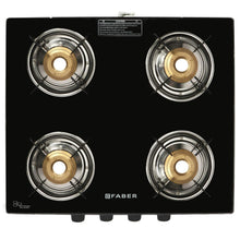 Faber Splendor Glass Top Gas Stove (4 Burner, Manual Ignition)