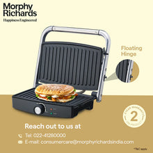 Morphy Richards Imperio Series SM 72 Grill Sandwich Maker (Silver & Black, 1500W)