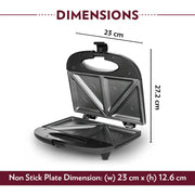 Borosil Klassy Sandwich Maker (Black, 800W)