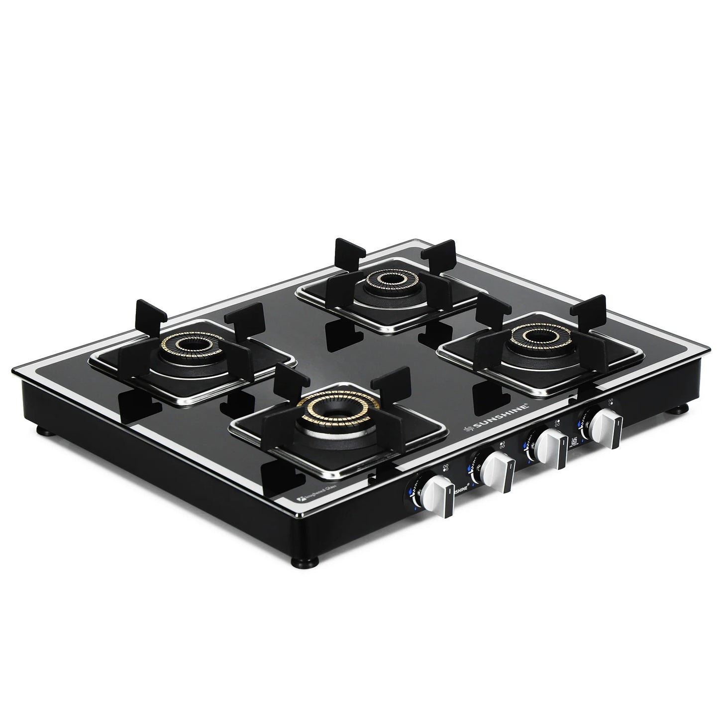 Sunshine Arrow Glass Top Gas Stove (4 Burner, Manual Ignition)