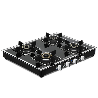 Sunshine Arrow Glass Top Gas Stove (4 Burner, Manual Ignition)