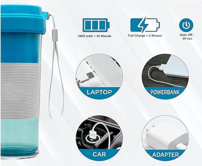 Pigeon Neo Portable Blender (Light Blue, 330ml)