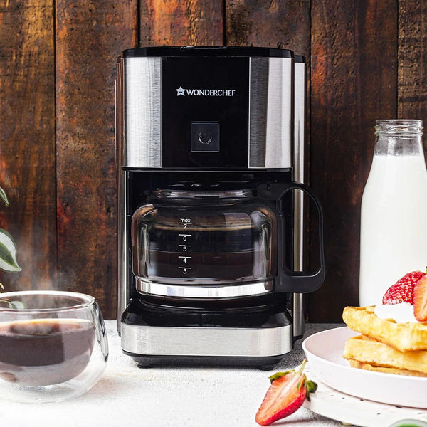 Wonderchef Regalia Brew Coffee Maker (Black & Silver, 700 ml)