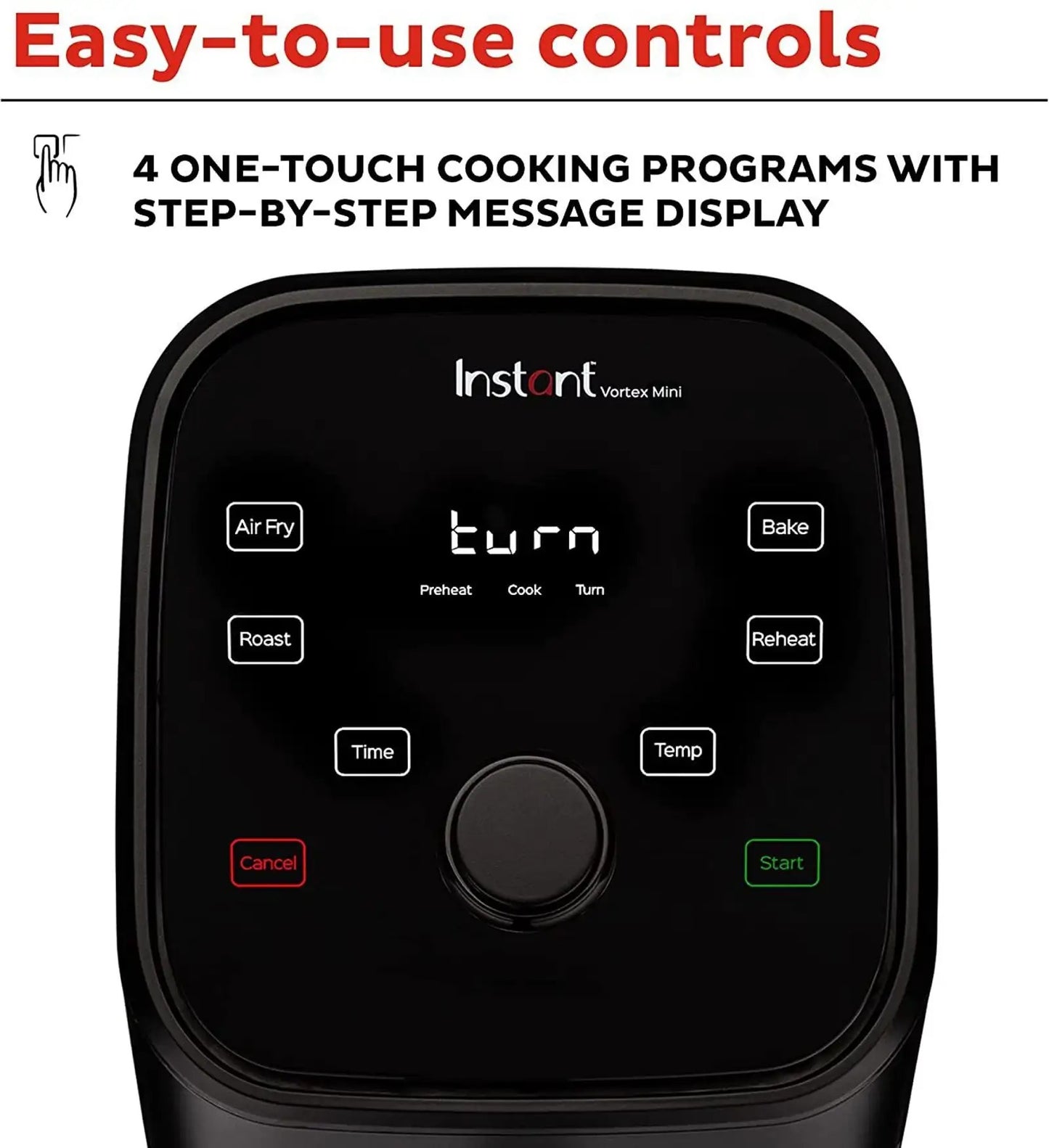Instant Pot Vortex 2 Qt Digital Air Fryer (Black, 2 Litres Oil Capacity)