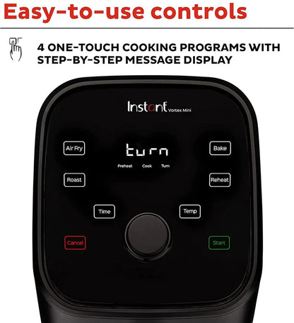 Instant Pot Vortex 2 Qt Digital Air Fryer (Black, 2 Litres Oil Capacity)