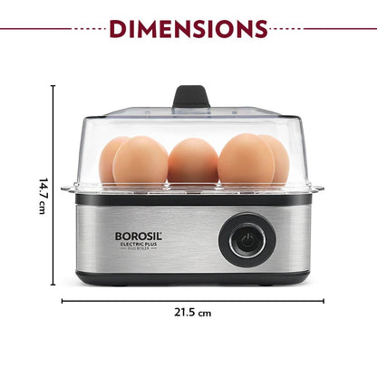 Borosil Electric Plus Egg Boiler (8 Egg Capacity, 500W)
