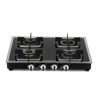 Sunshine Arrow Glass Top Gas Stove (4 Burner, Manual Ignition)