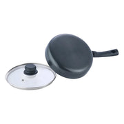 Vinod Hard Anodised Deep Frypan with Glass Lid (24 cm)