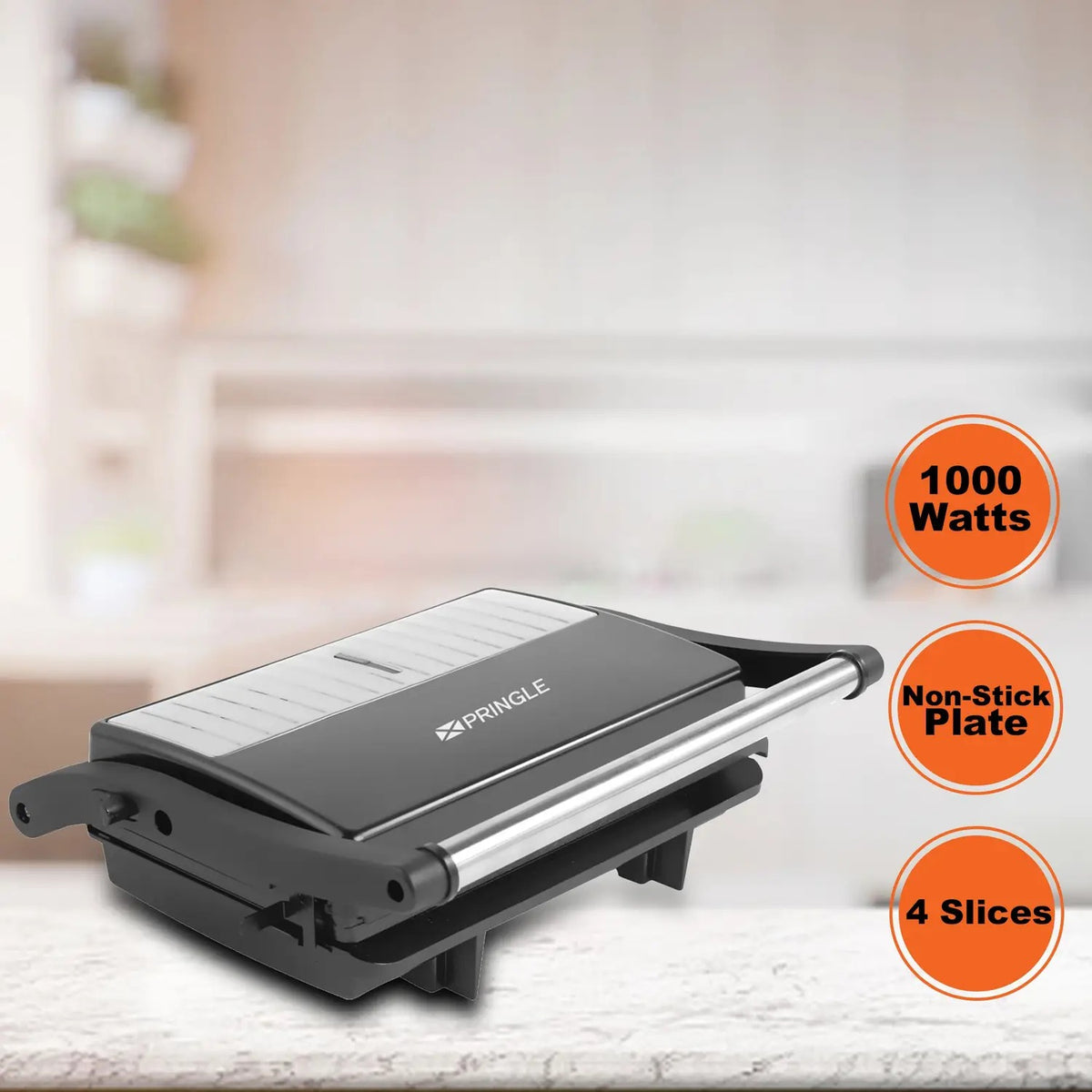 Pringle GM 721 Open Grill Sandwich Maker (Black, 1000W)