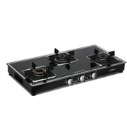 Sunshine Arrow Glass Top Gas Stove (3 Burner, Manual Ignition)
