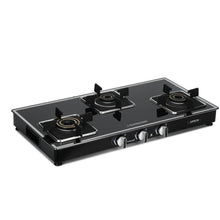Sunshine Arrow Glass Top Gas Stove (3 Burner, Manual Ignition)