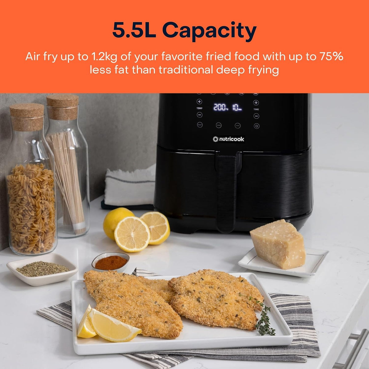 Nutricook Air Fryer 2 (Black, 5.5 Litre)