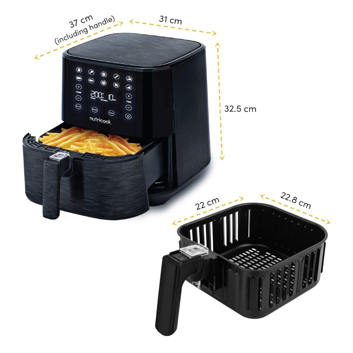Nutricook Air Fryer 2 (Black, 5.5 Litre)