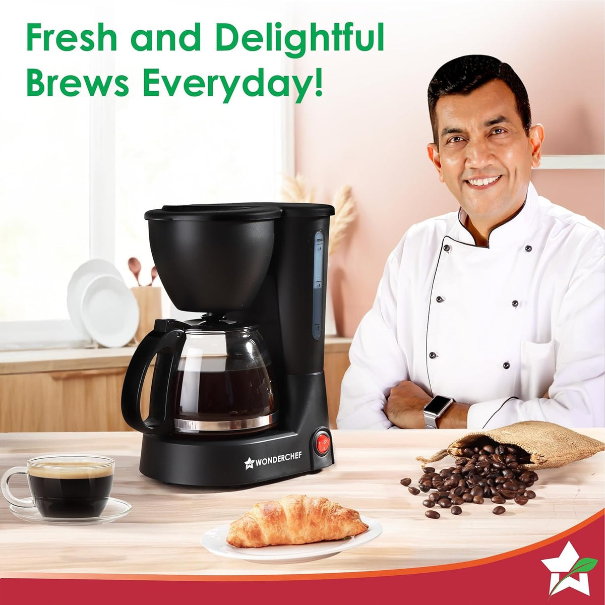 Wonderchef Swift Brew Coffee Machine (Black, 600ml)