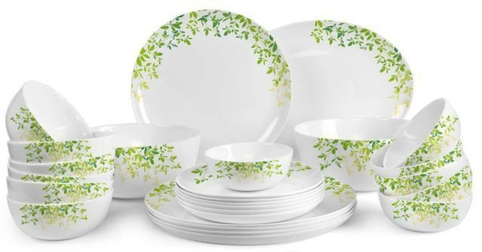 Cello Royale Green Orchard Opalware Dinner Set (27 Pieces)