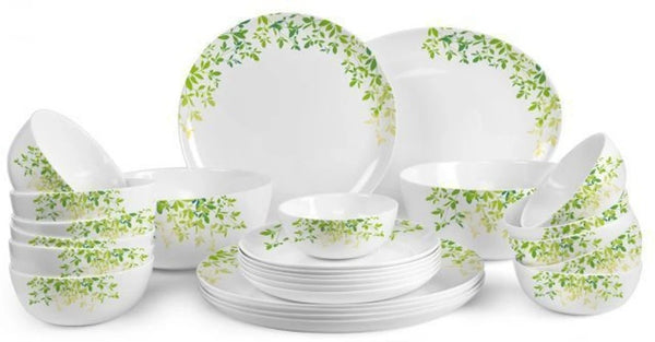 Cello Royale Green Orchard Opalware Dinner Set (27 Pieces)