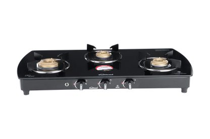 Sunflame Magna Glass Top Gas Stove (3 Burner, Auto Ignition)