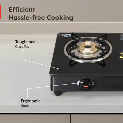 Prestige Magic Plus Glass Top Gas Stove (2 Burner, Manual Ignition)