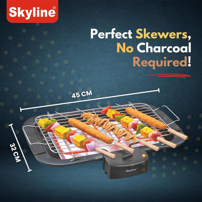 Skyline VTL-4545 Barbeque Grill (Black, 2000W)