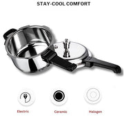 Vinod 18/8 Stainless Steel Outer Lid Pressure Cooker, Induction Friendly (7 L)