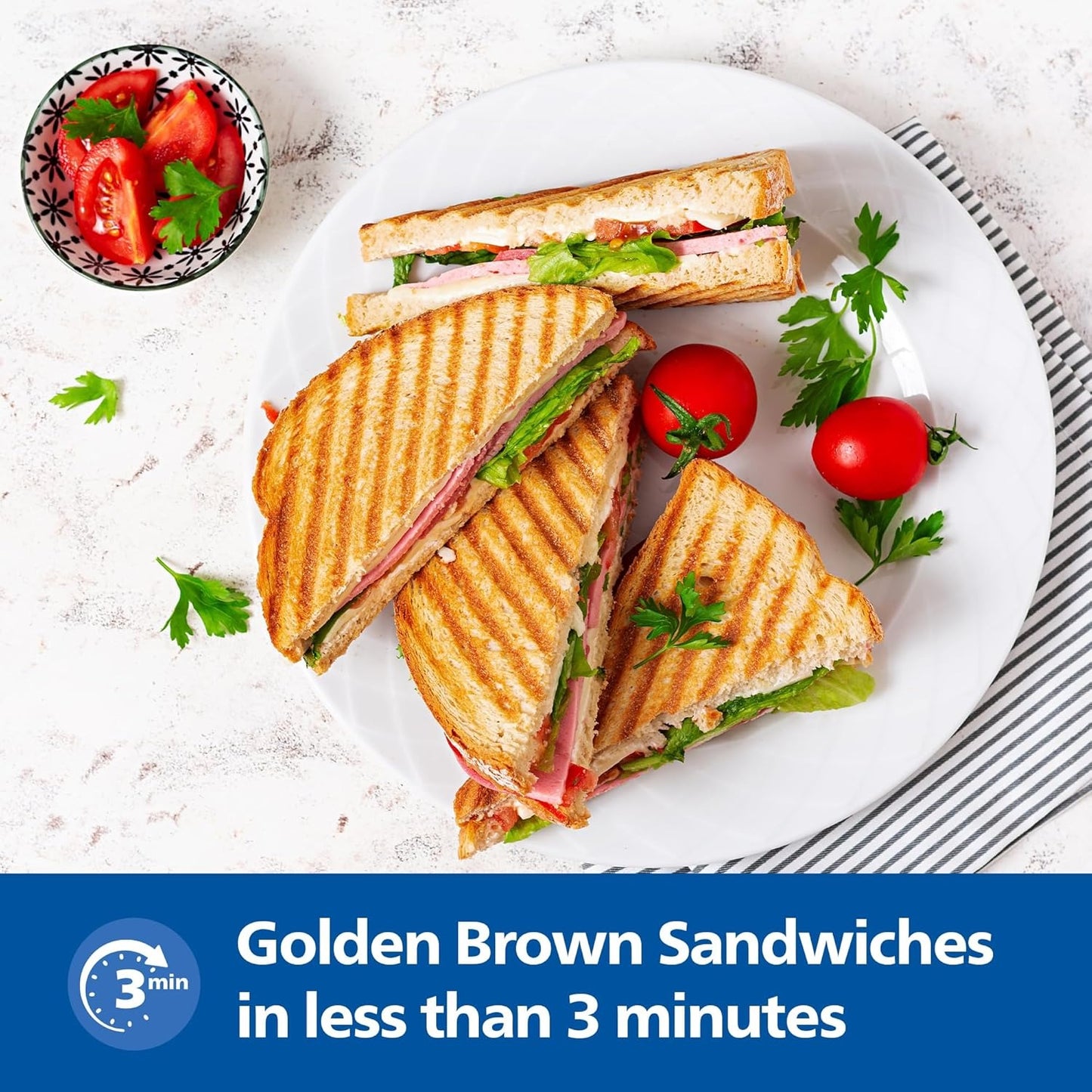 Philips HD3010/80 Sandwich Maker (Black, 800W)