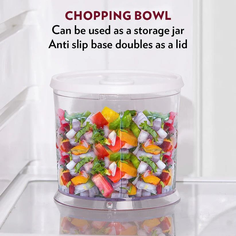 Borosil Chef Delite Electric Vegetable Chopper (500 ml Bowl, White)