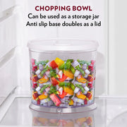 Borosil Chef Delite Electric Vegetable Chopper (500 ml Bowl, White)