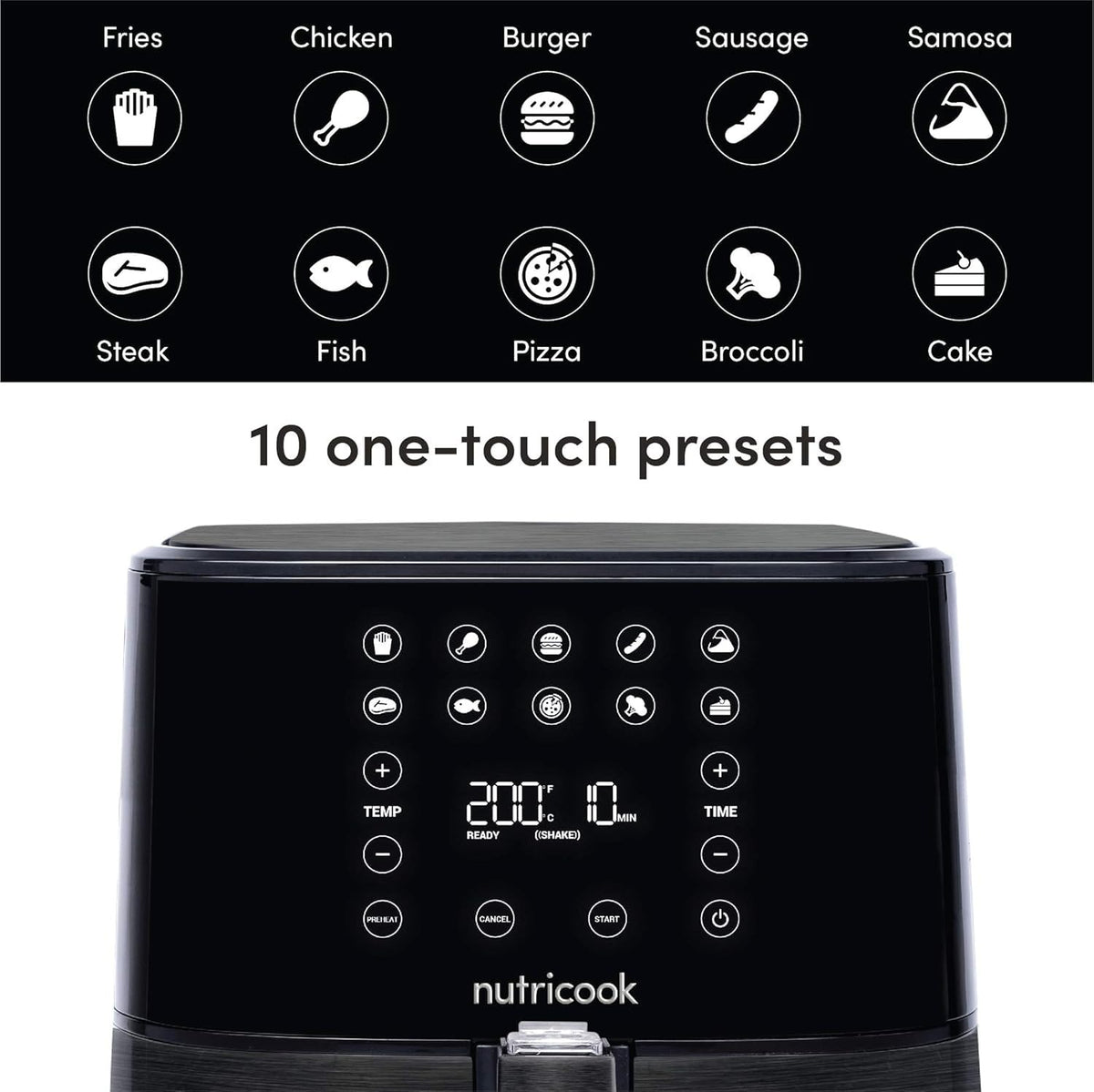 Nutricook Air Fryer 2 (Black, 5.5 Litre)