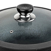 Vinod Legacy Pre-Seasoned Cast Iron Kadai with Glass Lid (2.4 L)
