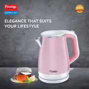 Prestige PKPC Pink Electric Kettle (Pink, 1.5 Litre)