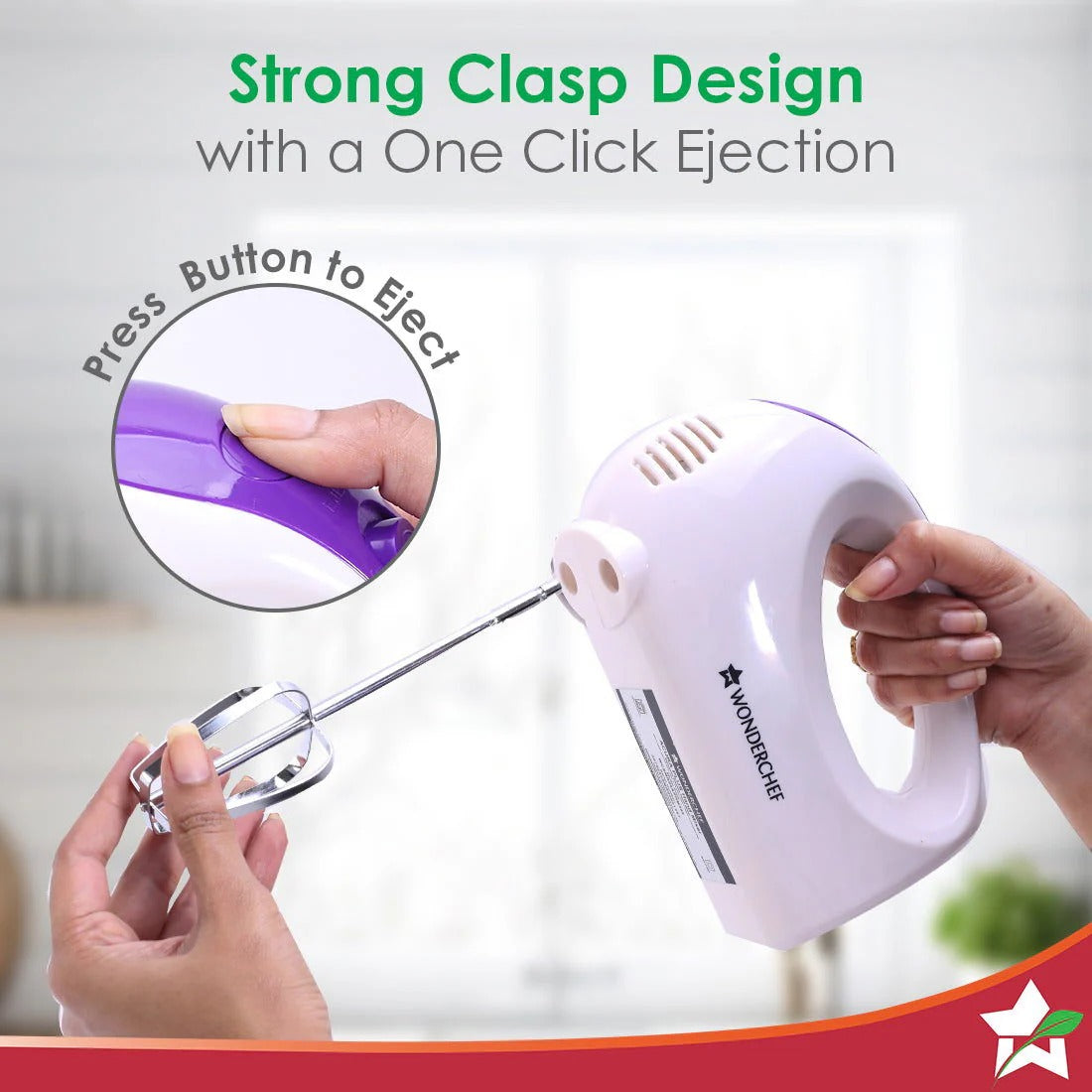 Wonderchef Acura Plus Hand Mixer (White, 200W)