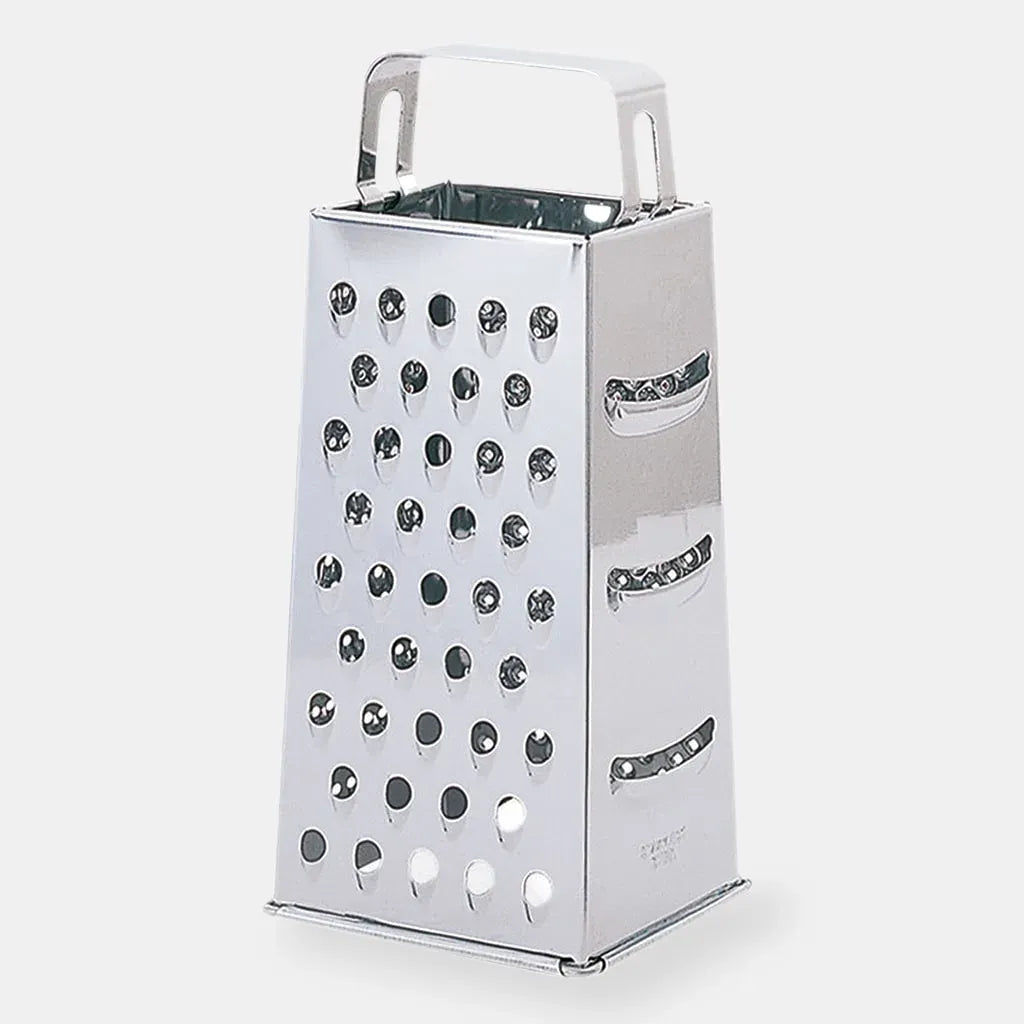 Rena 4-in-1 Multifunctional Grater 9×4, Stainless Steel Box Grater, 4 Grating & Slicing Surfaces