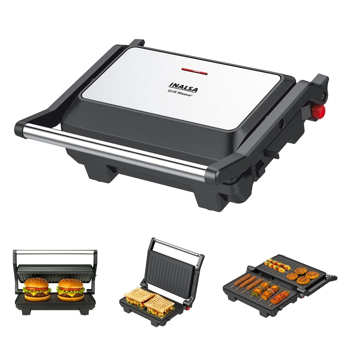 Inalsa Grill Master Sandwich Maker (Black, 1000W)