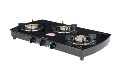 Sunflame Magna Glass Top Gas Stove (3 Burner, Auto Ignition)