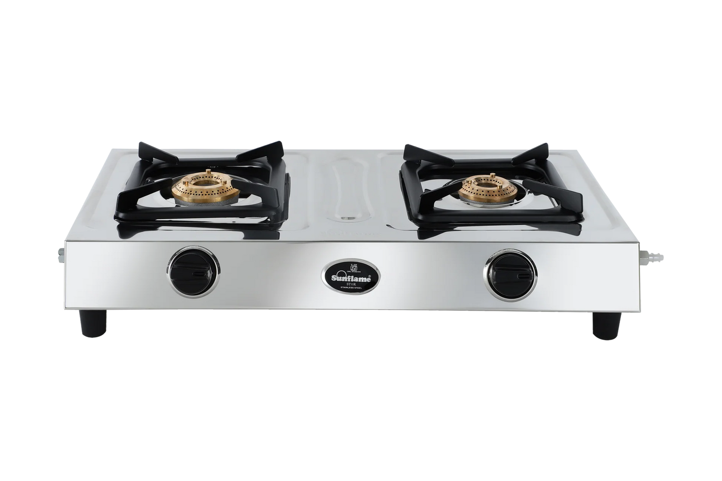 Sunflame Star Stainless Steel Gas Stove (2 Burner, Manual Ignition)