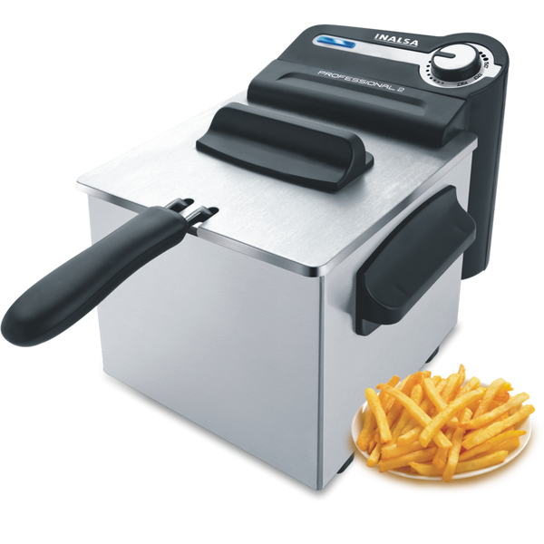 INALSA Professional 2 Air Fryer (Black & Silver, 2 Litre Oil Capacity)