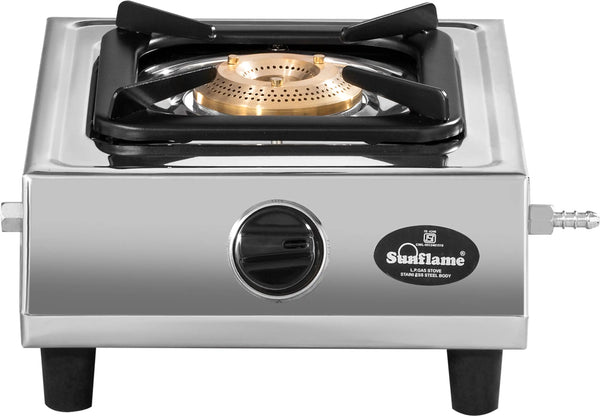 Sunflame DLX Stainless Steel Gas Stove (Single Burner, Manual Ignition)
