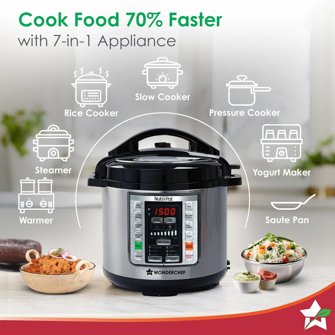 Wonderchef Nutri-Pot Electric Multi Cooker (6L)