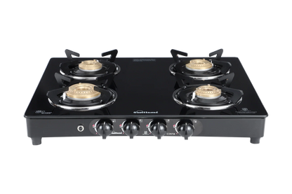Sunflame Centa Glass Top Gas Stove (4 Burner, Auto Ignition)