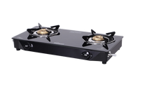 Sunflame Naples Glass Top Gas Stove (2 Burner. Manual Ignition)