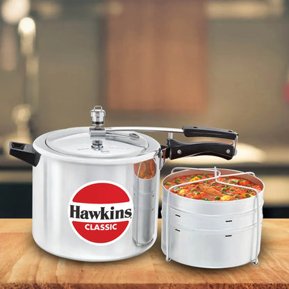 Hawkins Classic Pressure Cooker with Separator Set (10 Litre, Aluminium Pressure Cooker) (CL 11)